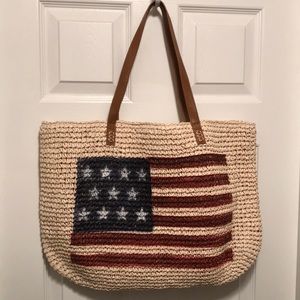 NEVER USED American Flag Straw Bag 🇺🇸